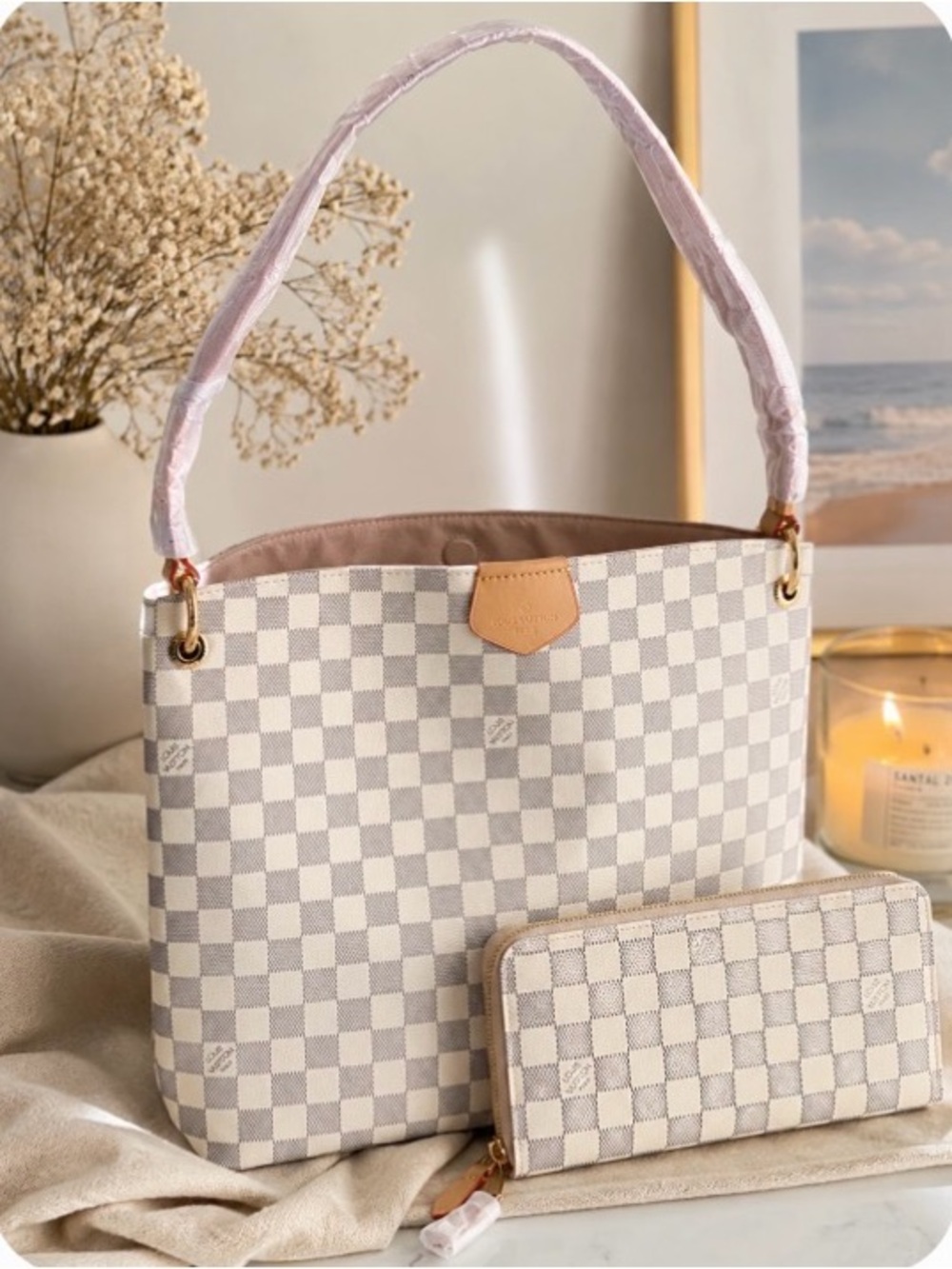 Classic Woven Tote Bag — not authentic. The wallet is not included